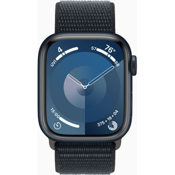 Смарт-часы Apple Watch Series 9 A2978 41мм OLED корп.темная ночь Sport Loop рем.темная ночь разм.брасл.:130-200мм (MR8Y3LL/A) -1