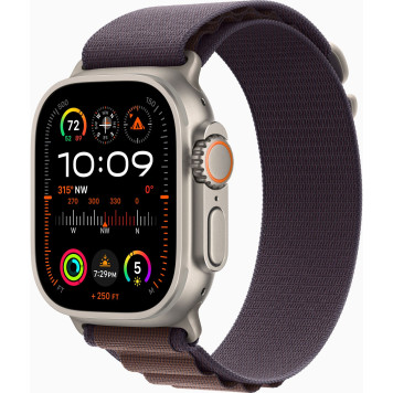 Смарт-часы Apple Watch Ultra 2 A2986 49мм OLED корп.титан Alpine loop рем.индиго разм.брасл.:160-210мм (MREW3LL/A) -1