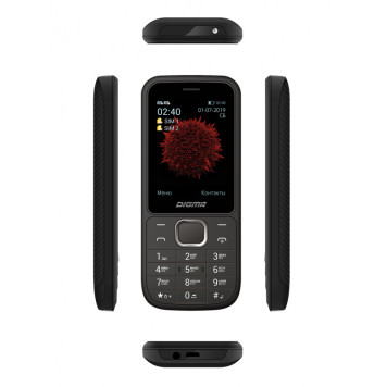 Мобильный телефон Digma C240 Linx 32Mb черный моноблок 2Sim 2.4