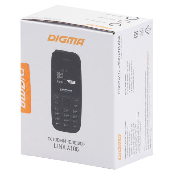 Мобильный телефон Digma A106 Linx 32Mb серый моноблок 2Sim 1.44
