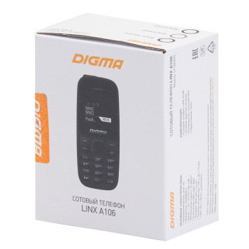 Мобильный телефон Digma A106 Linx 32Mb черный моноблок 2Sim 1.44