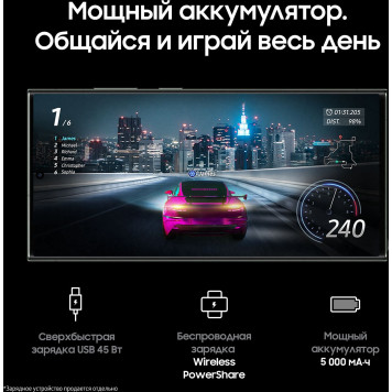 Смартфон Samsung SM-S918B Galaxy S23 Ultra 5G 256Gb 12Gb зеленый моноблок 3G 4G 2Sim 6.8