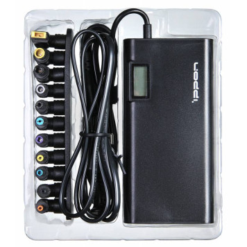 Блок питания Ippon SD90U автоматический 90W 15V-19.5V 11-connectors 4.5A 1xUSB 2.1A от бытовой электросети LСD индикатор -4