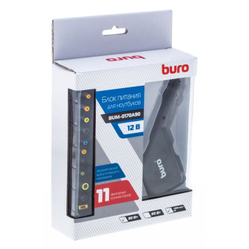 Блок питания Buro BUM-0170A90 автоматический 90W 15V-20V 11-connectors 4.5A 1xUSB 1A от прикуривателя LED индикатор -4