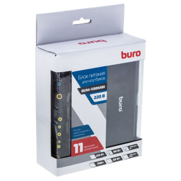Блок питания Buro BUM-1130M90 ручной 90W 12V-20V 11-connectors 3.75A 1xUSB 1A от бытовой электросети LED индикатор -3