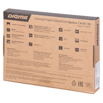 Планшет Digma Optima 7 A101 3G SC7731E (1.3) 4C/RAM1Gb/ROM8Gb 7
