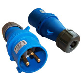 Вилка Lanmaster (LAN-IEC-309-32A1P/M) IEC 309 32A 250V blue