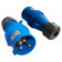 Вилка Lanmaster (LAN-IEC-309-32A1P/M) IEC 309 32A 250V blue 