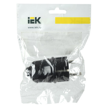 Вилка IEK ВПп10-02-Ст (EVP10-16-01-K02) разборная прямая с заземляющим контактом -1