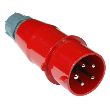 Вилка Lanmaster LAN-IEC-309-32A3P/M красный 