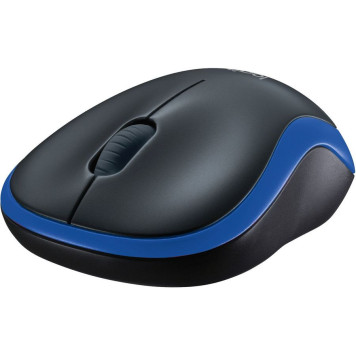 Мышь Logitech M185 черный/синий оптическая (1000dpi) беспроводная USB1.1 для ноутбука (2but) -1