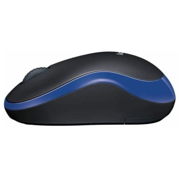 Мышь Logitech M186 черный/синий оптическая (1000dpi) беспроводная USB2.0 для ноутбука (3but) -3