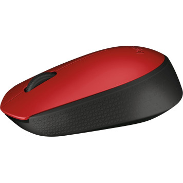 Мышь Logitech M170 красный/черный оптическая (1000dpi) беспроводная USB (3but) -1