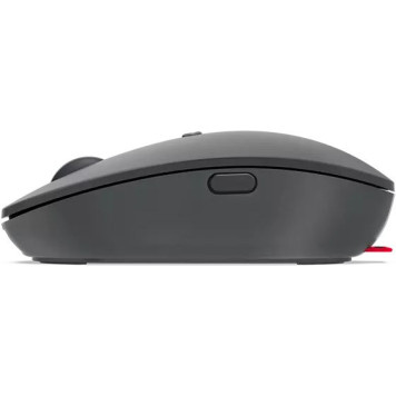 Мышь Lenovo Go серый оптическая (2400dpi) беспроводная USB-C для ноутбука (3but) -2