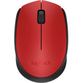 Мышь Logitech M170 красный/черный оптическая (1000dpi) беспроводная USB (3but)