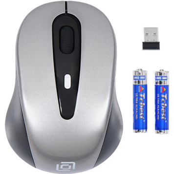 Мышь Oklick 435MW серый/черный оптическая (1600dpi) беспроводная USB (3but) -2