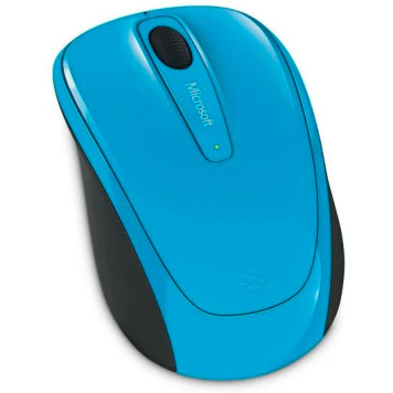 Мышь Microsoft Wireless Mobile Mouse 3500 Cyan Blue голубой оптическая (1000dpi) беспроводная USB для ноутбука (2but) -2