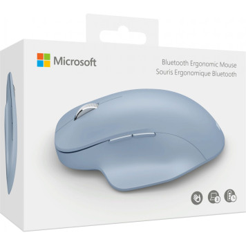 Мышь Microsoft Ergo Ergonomic голубой оптическая (2400dpi) беспроводная BT (5but) -2