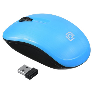 Мышь Oklick 525MW голубой оптическая (1000dpi) беспроводная USB (2but) 