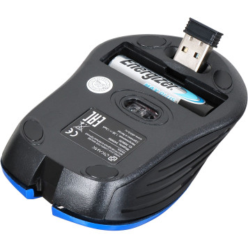 Мышь Oklick 545MW черный/синий оптическая (1600dpi) беспроводная USB (3but) -5
