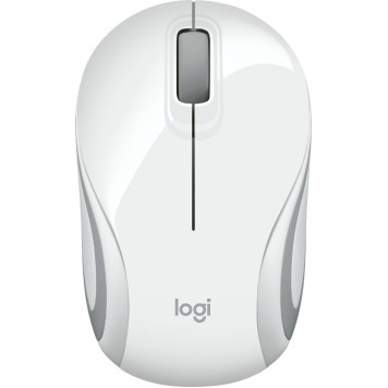 Мышь Logitech Mini M187 белый оптическая (1000dpi) беспроводная USB для ноутбука (2but) 