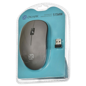 Мышь Оклик 515MW черный/серый оптическая (1200dpi) беспроводная USB (2but) -1