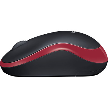 Мышь Logitech M185 красный/черный оптическая (1000dpi) беспроводная USB1.1 для ноутбука (2but) -2