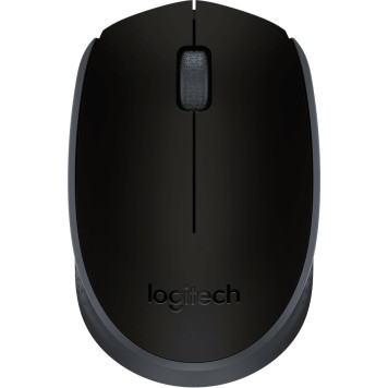 Мышь Logitech M171 черный/серый оптическая (1000dpi) беспроводная USB для ноутбука (2but) 