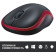 Мышь Logitech M185 черный/красный оптическая (1000dpi) беспроводная USB1.1 для ноутбука (2but) 