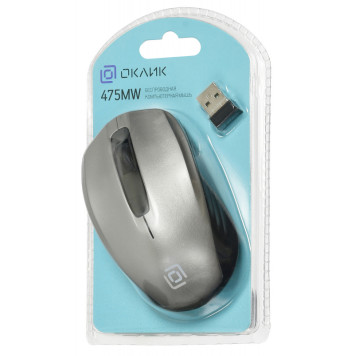 Мышь Oklick 475MW черный/серый оптическая (1200dpi) беспроводная USB (2but) -6