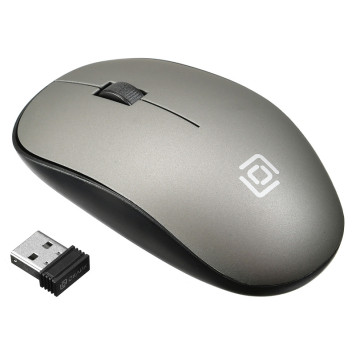 Мышь Оклик 515MW черный/серый оптическая (1200dpi) беспроводная USB (2but) -7