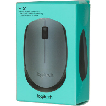Мышь Logitech M170 серый/черный оптическая (1000dpi) беспроводная USB для ноутбука (2but) -9