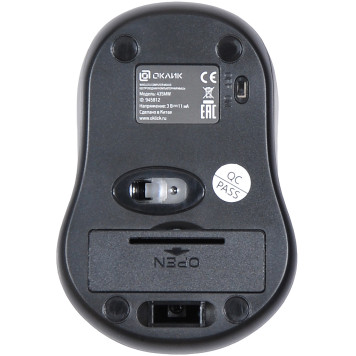 Мышь Oklick 435MW серый/черный оптическая (1600dpi) беспроводная USB (3but) -1