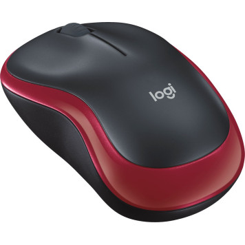 Мышь Logitech M185 красный/черный оптическая (1000dpi) беспроводная USB1.1 для ноутбука (2but) -1