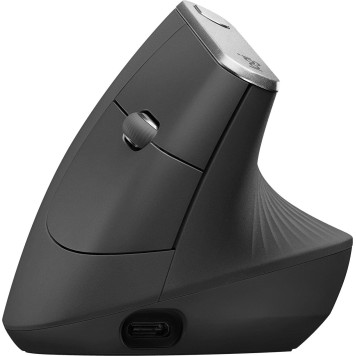 Мышь Logitech MX Vertical черный/серебристый оптическая (4000dpi) беспроводная BT/Radio USB (4but) -1