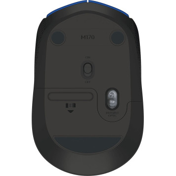 Мышь Logitech M171 синий/черный оптическая (1000dpi) беспроводная USB для ноутбука (2but) -3