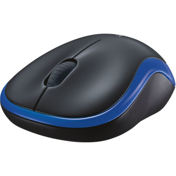 Мышь Logitech M185 синий/черный оптическая (1000dpi) беспроводная USB1.1 для ноутбука (2but) -3