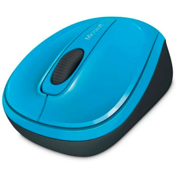 Мышь Microsoft Wireless Mobile Mouse 3500 Cyan Blue голубой оптическая (1000dpi) беспроводная USB для ноутбука (2but) -1