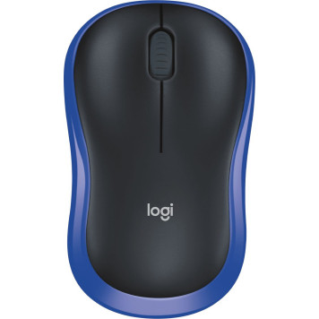 Мышь Logitech M185 синий/черный оптическая (1000dpi) беспроводная USB1.1 для ноутбука (2but) 