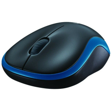 Мышь Logitech M186 черный/синий оптическая (1000dpi) беспроводная USB2.0 для ноутбука (3but) -2