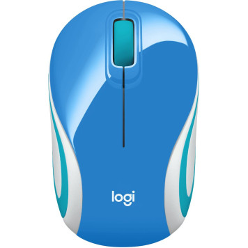 Мышь Logitech M187 голубой оптическая (1000dpi) беспроводная USB для ноутбука (2but) 