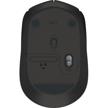 Мышь Logitech M171 черный/серый оптическая (1000dpi) беспроводная USB для ноутбука (2but) -3