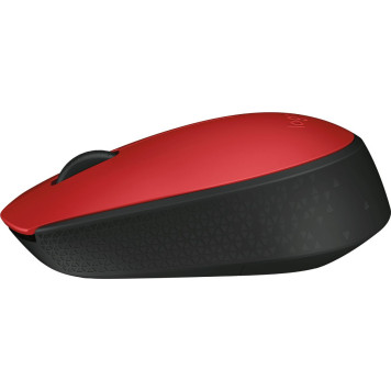 Мышь Logitech M170 красный/черный оптическая (1000dpi) беспроводная USB (3but) -2