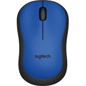 Мышь Logitech Silent M220 синий/черный оптическая (1000dpi) silent беспроводная USB для ноутбука (2but)