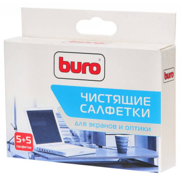 Салфетки Buro BU-W/D универсальные коробка 5шт влажных + 5шт сухих -1
