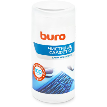 Салфетки Buro BU-Tsurface для поверхностей туба 100шт влажных 