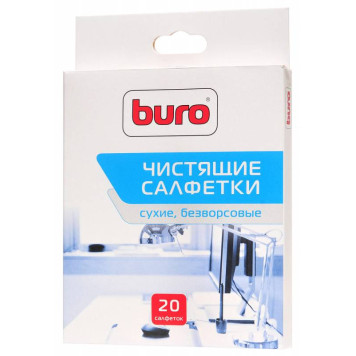 Салфетки Buro BU-Udry для удаления пыли коробка 20шт сухих -1