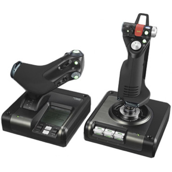 Джойстик Logitech G Saitek X52 Pro Flight Control System черный USB виброотдача -6
