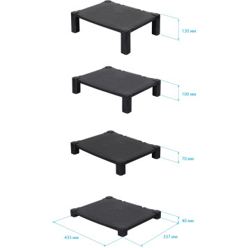 Подставка под монитор Бюрократ Block черный -12