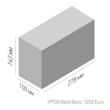 Источник бесперебойного питания Ippon Back Basic 1050 Euro 600Вт 1050ВА черный -10